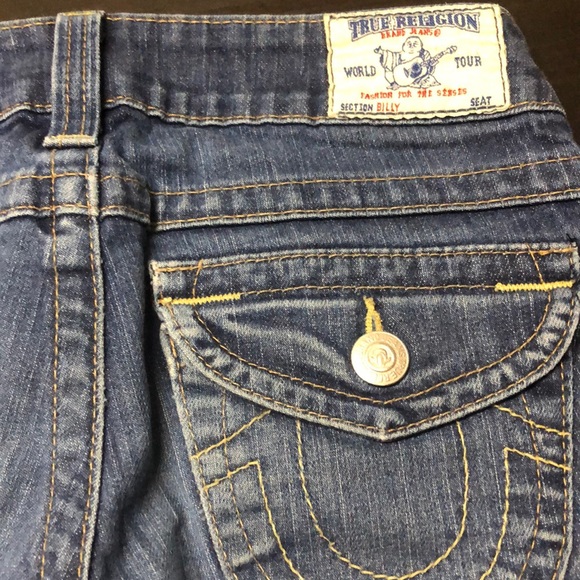 True Religion World Tour Woman Billy 25 Dark Wash - Picture 3 of 7